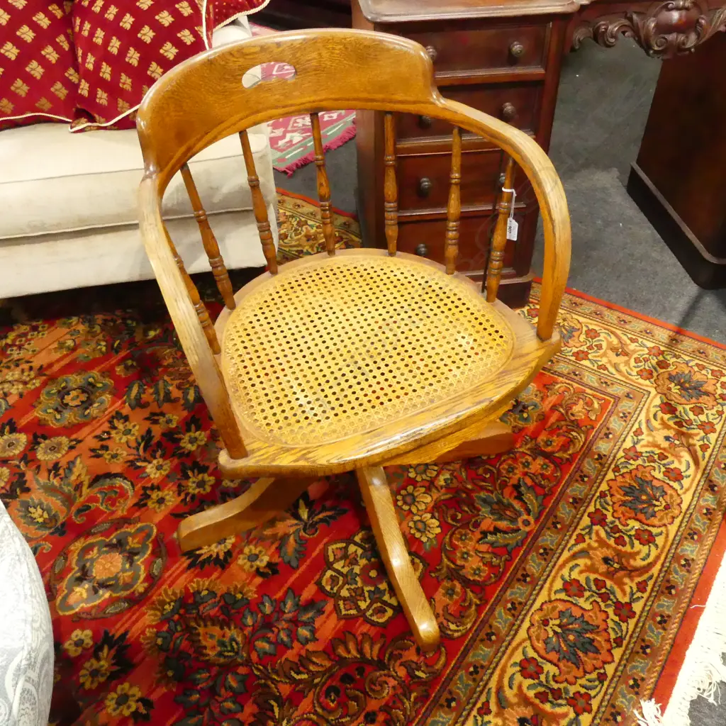 OAK DOUGLAS CHAIR, CANED SEAT Image 1++