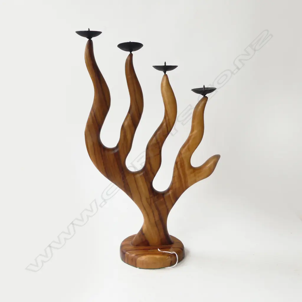 WOODEN CANDLE STICK Image 1++