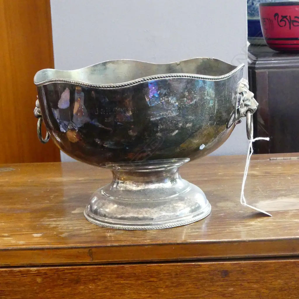 SILVER PLATE PUNCH BOWL 240mm dia Image 1++
