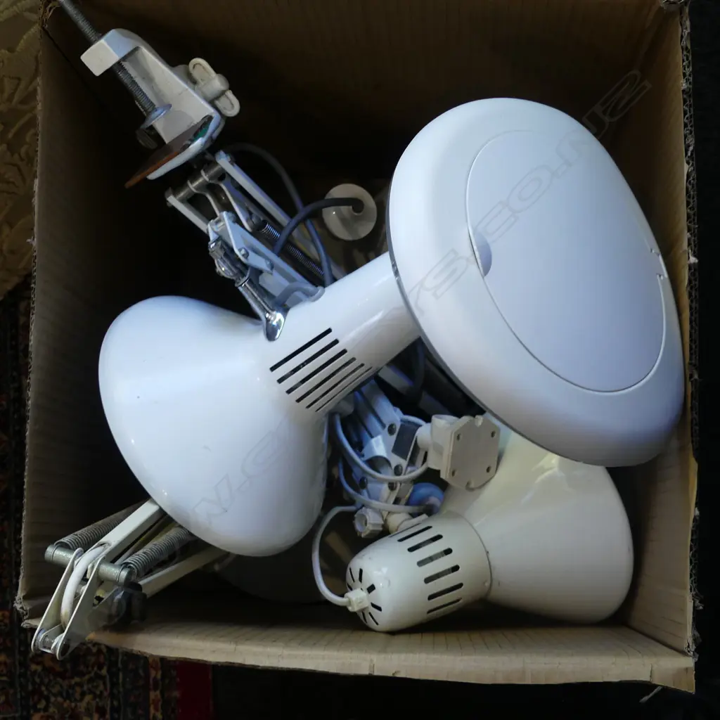 4 WHITE LAMPS; SUPERLUX ANGLEPOISE ETC Image 1++