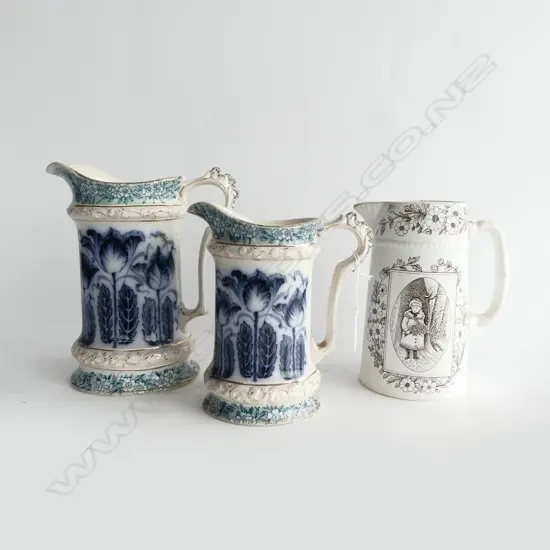 THREE VICTORIAN JUGS (faulted)