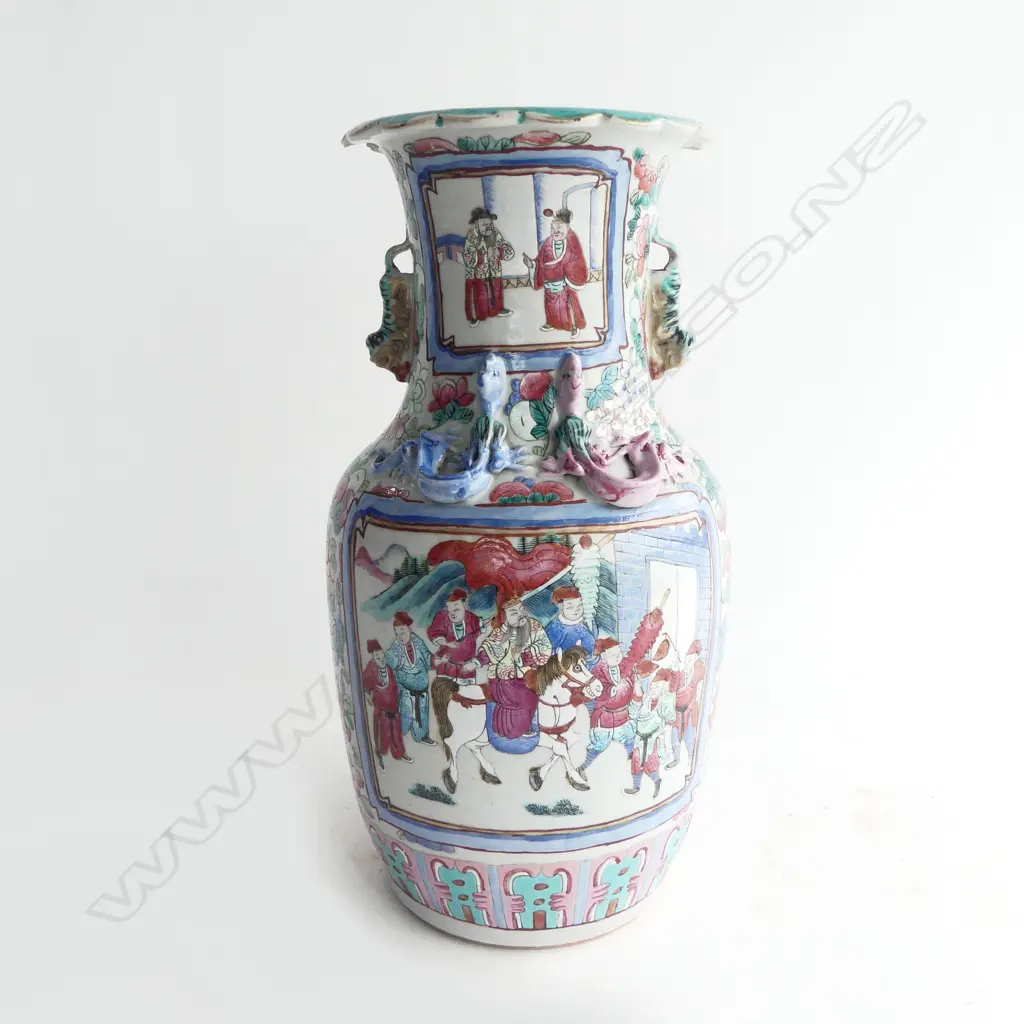 CHINESE FAMILLE ROSE VASE (chip to rim) H.350mm Image 1++