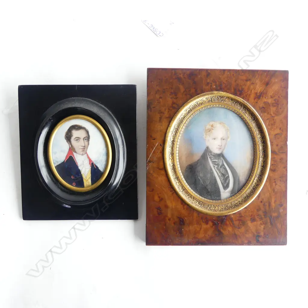 2 ANTIQUE FRAMED PORTRAITS; GEORGIAN & VICTORIAN?  Image 1++