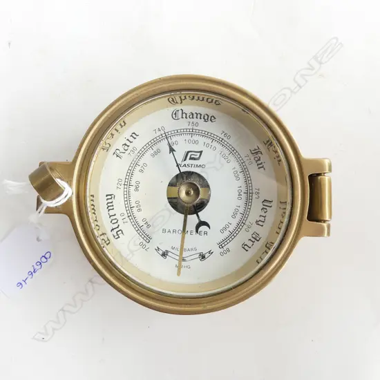 BRASS SHIPS BAROMETER Dia.115mm (GLASS LOOSE)