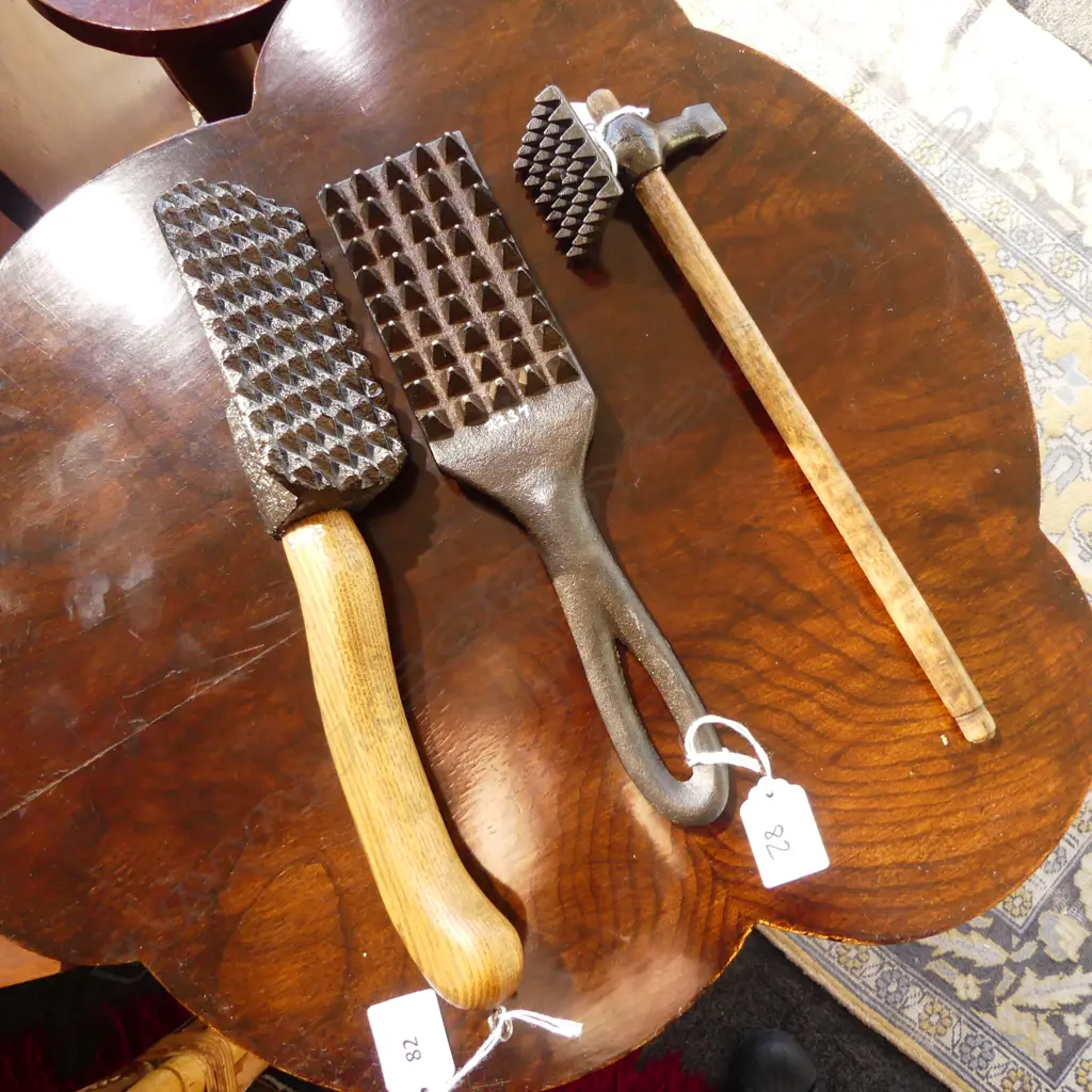 (3003/3251/2237) 3 OLD MEAT TENDERIZERS L.310mm Image 1++