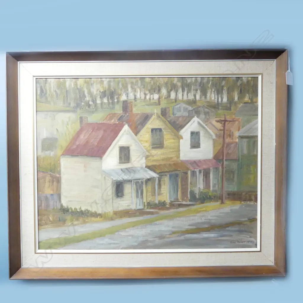 JUNE SHIEFF 'OLD NEWMARKET' OIL ON BOARD 1969 445x570mm Image 1++