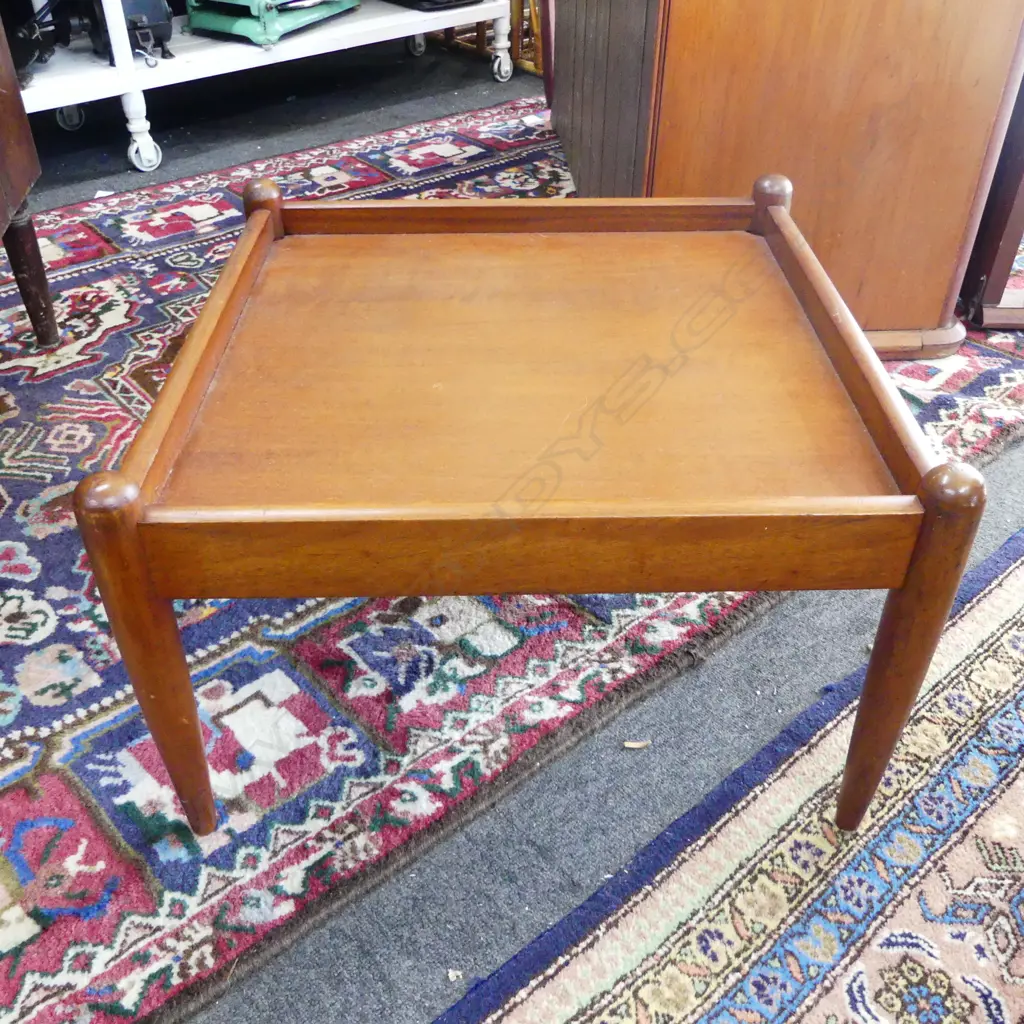 TEAK MID-CENTURY COFFEE TABLE 560x560x360mm Image 1++