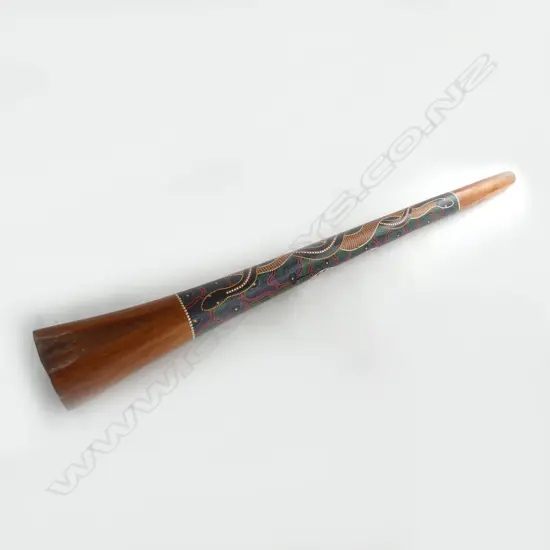 ABORIGINAL DIDGERIDOO SNAKE PAINTED some cracking L.1290mm