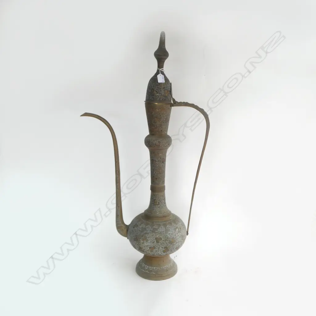 V. TALL INDIAN BRASS COFFEE POT H.950mm Image 1++