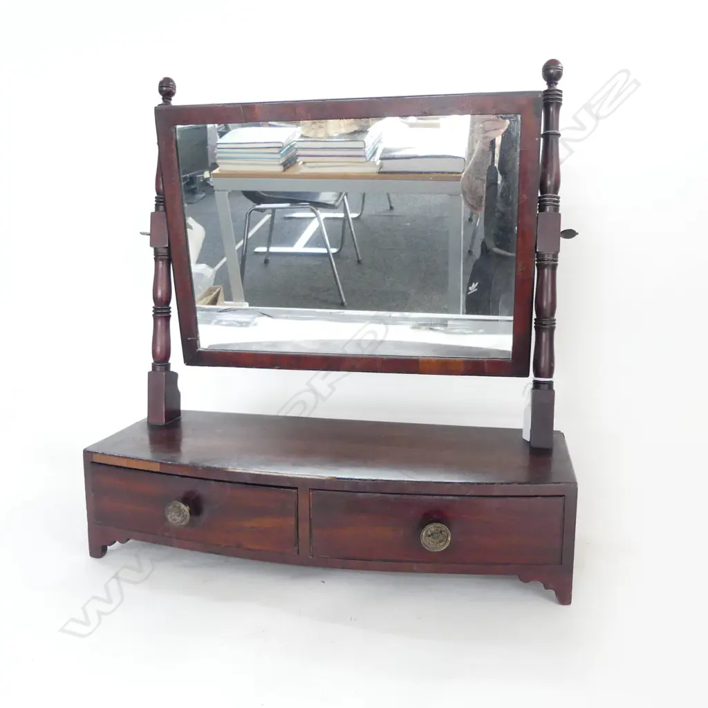 ANTIQUE MAHOGANY TABLE TOP MIRROR H.485mm Image 1++