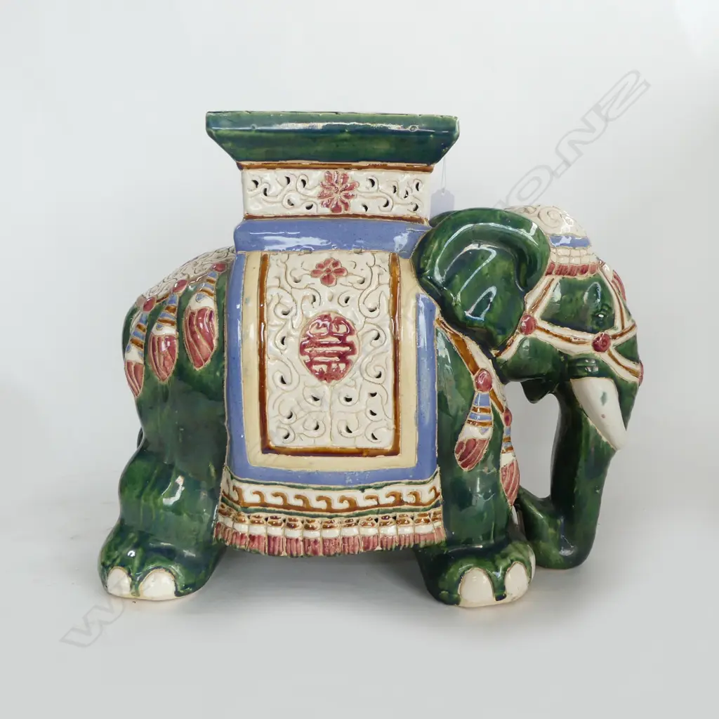 Ceramic Elephant; Chip to left foot, H.430mm Image 1++