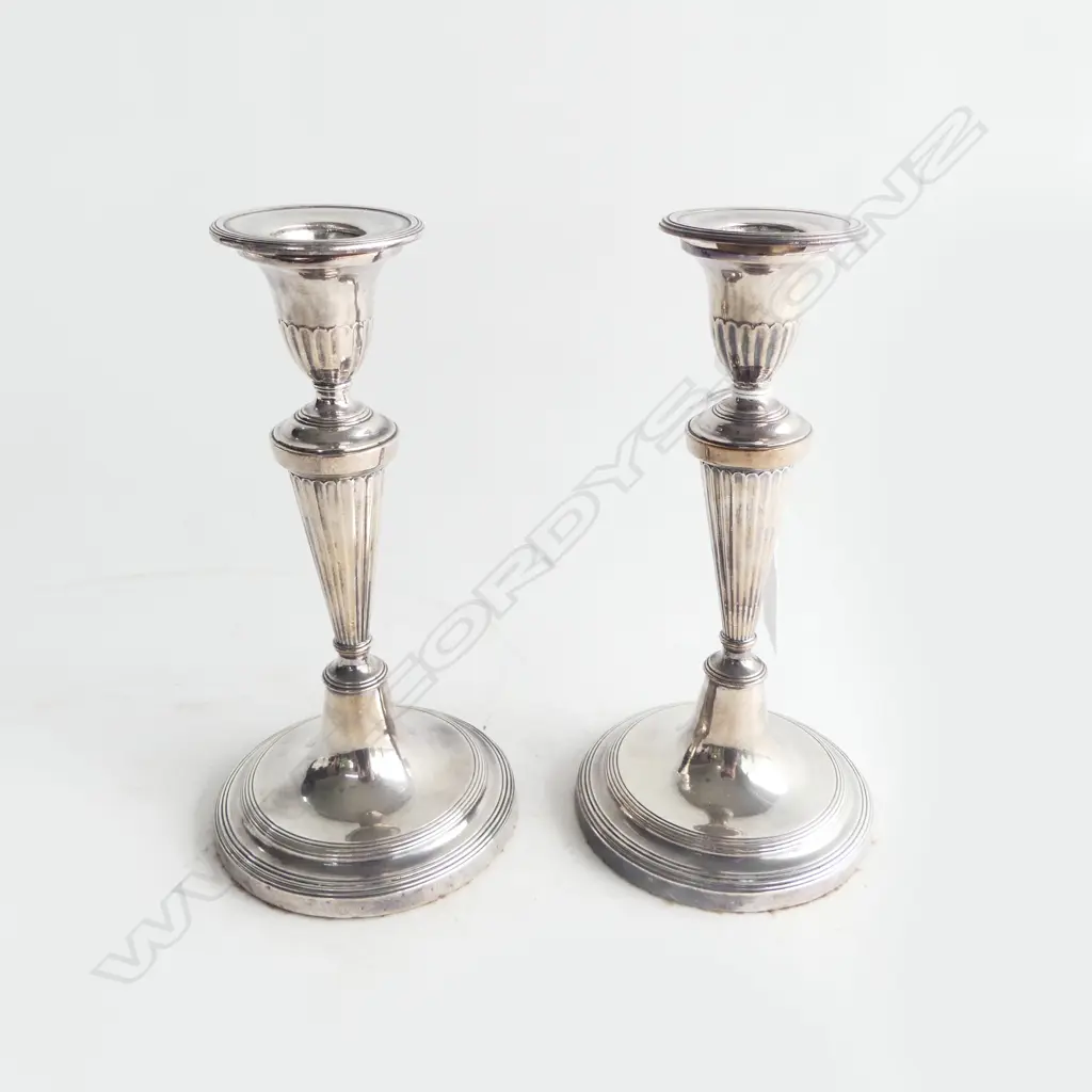 PR SILVER PLATE CANDLE STICKS H.190mm Image 1++