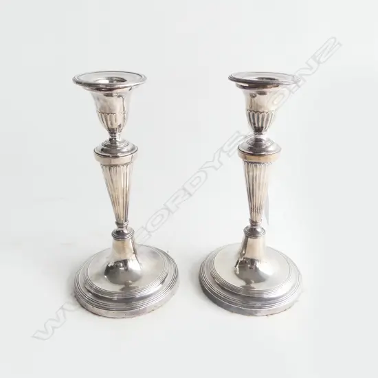 PR SILVER PLATE CANDLE STICKS H.190mm