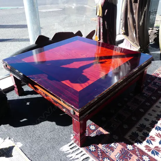 Japanese Export lacquer folding table some marks to surface
