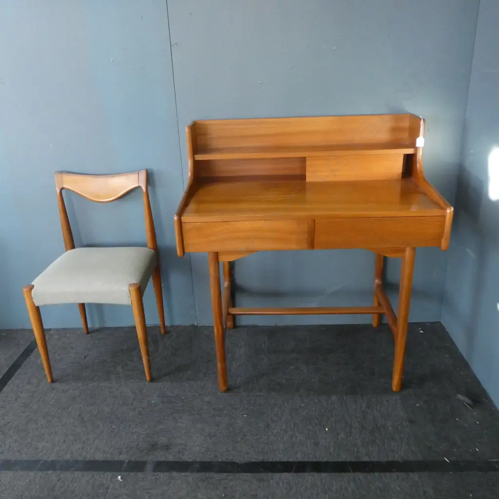 RETRO / MID CENTURY AIREST DESK 905x535x980mm + CHAIR (BACK AF) Image 1++