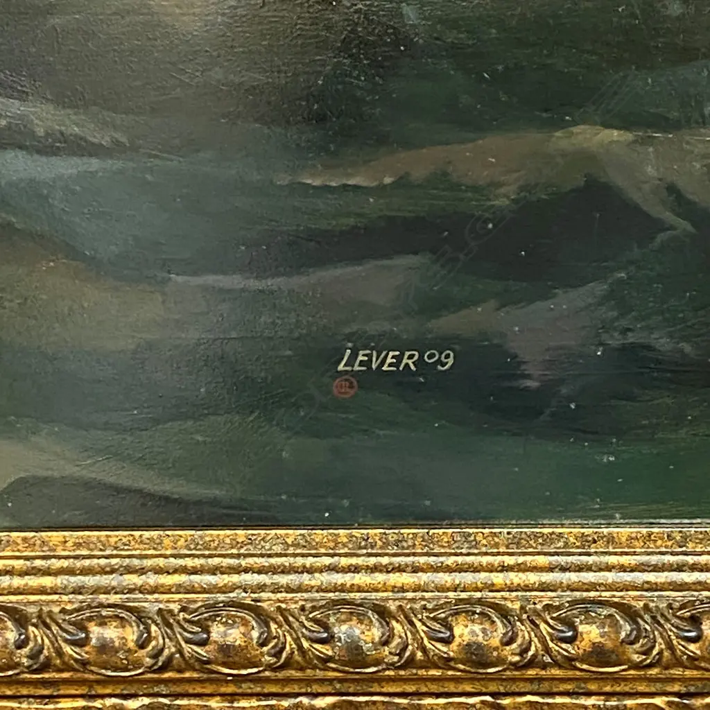 LEVER, SEASCAPE, LG OIL ON CANVAS, SIGNED & DATED '09, ORNATE GILT FRAME, 890 x 1220mm Image 1++