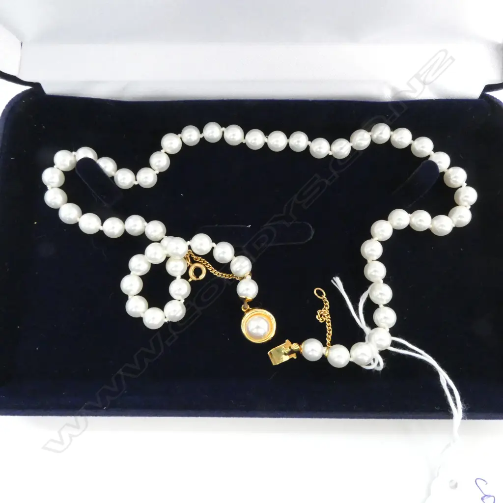 PEARL NECKLACE L.460mm w. MALLORCA CERTIFICATE Image 1++