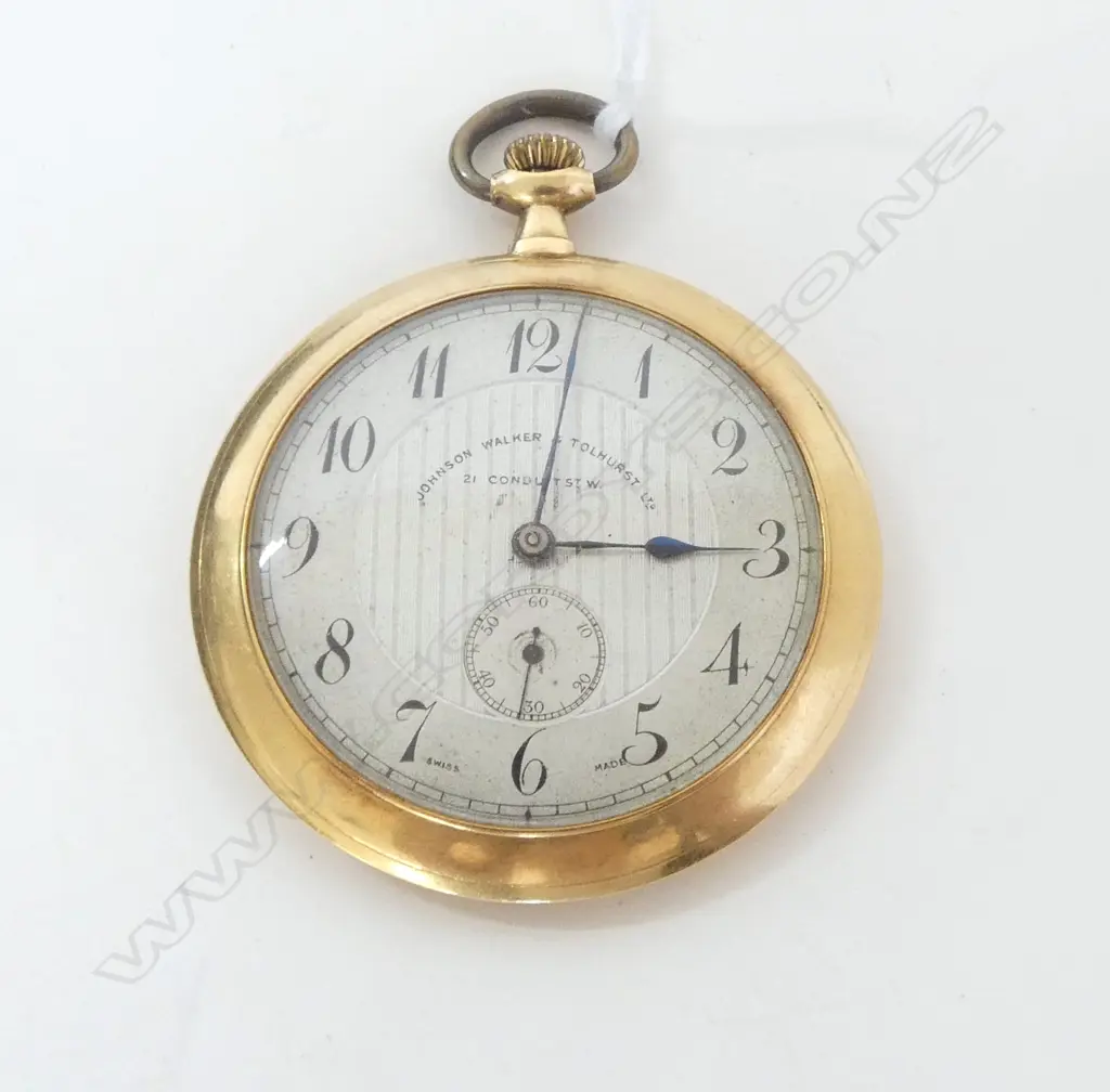 18ct OPEN FACE POCKET WATCH Image 1++