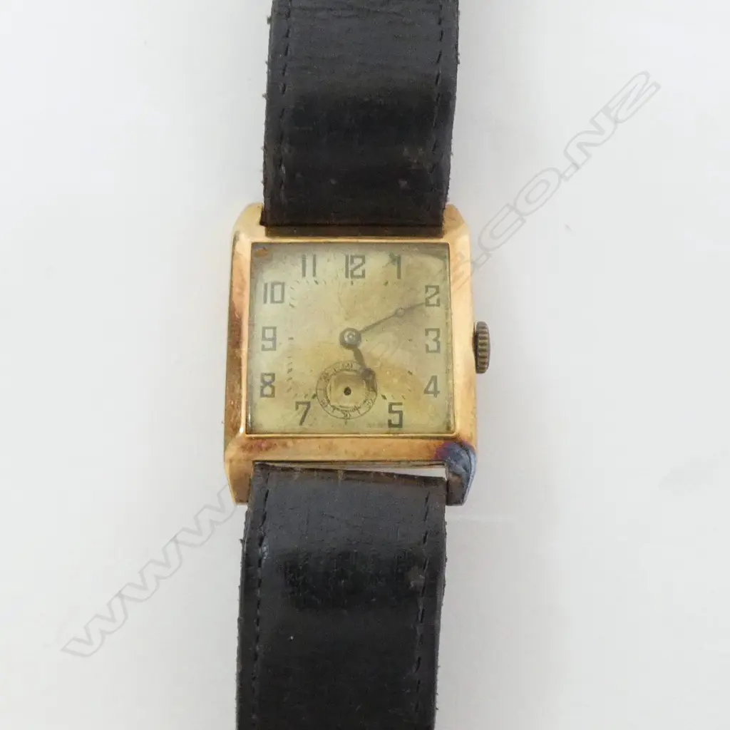 WRISTWATCH 18CT VINTAGE ART DECO 27.6gms total Image 1++