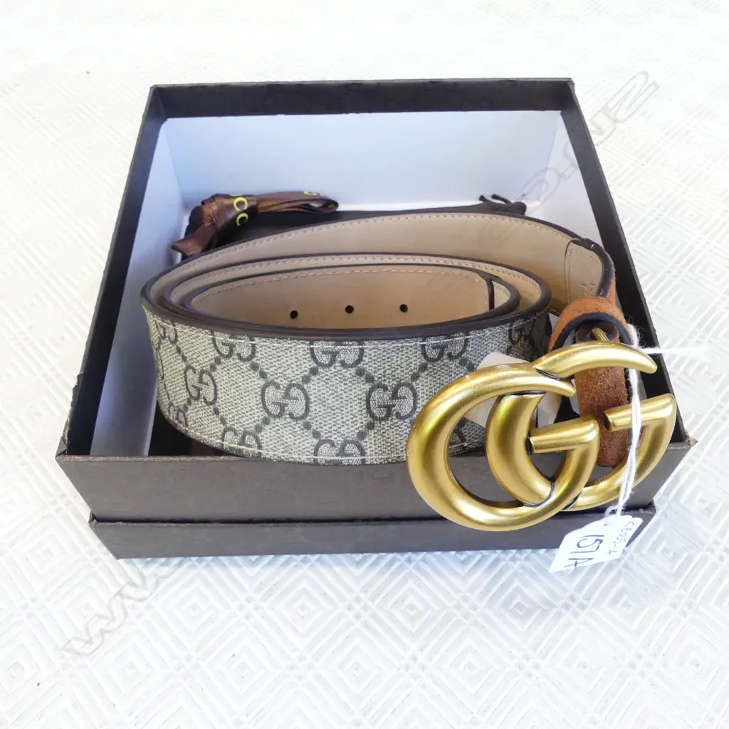 GUCCI BELT w DUSTBAG & BOX, L.1200mm Image 1++