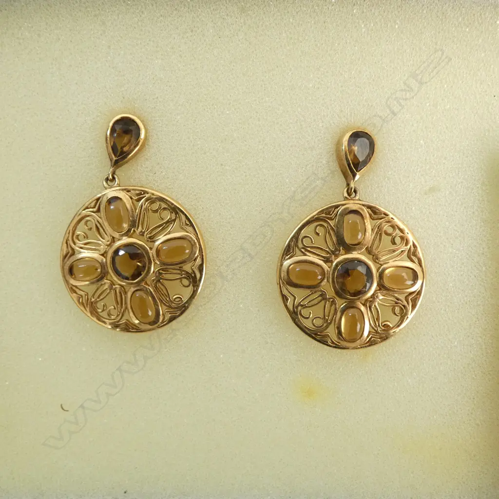 GOLD PLATED TIFFANY EARRINGS FROM MOMA Image 1++