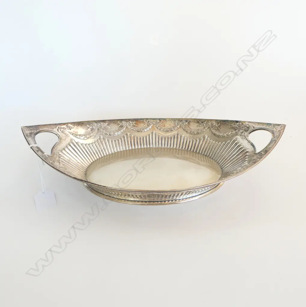 .800 SILVER PIERCED DISH, 439gms Image 1++