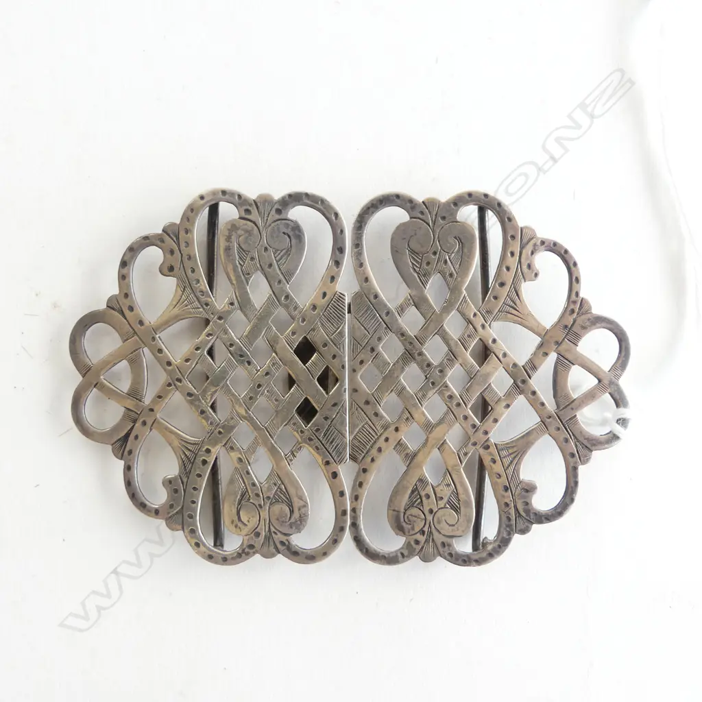 STG SILVER BELT BUCKLE, B'HAM 1900 26.2grms Image 1++