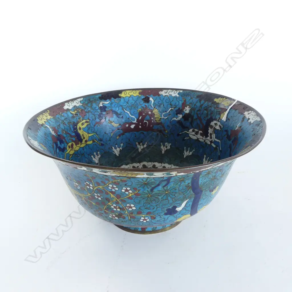 ORIENTAL ENAMEL BOWL H.140mm, 290mm dia Image 1++