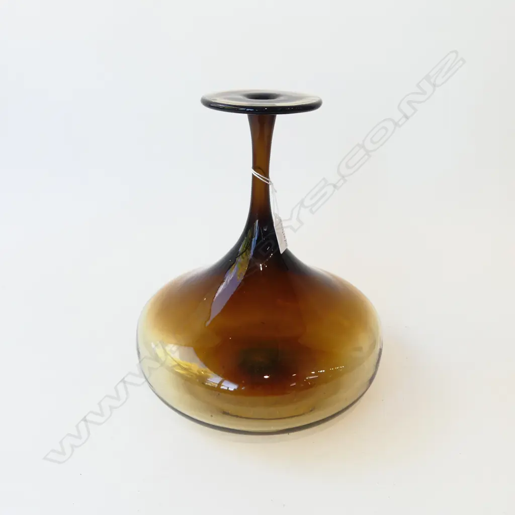 AMBER ART GLASS BOTTLE H.290mm Image 1++