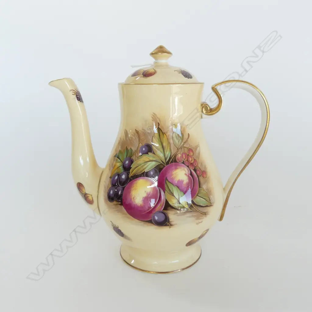 AYNSLEY ORCHARD GOLD COFFEE POT H.220mm Image 1++