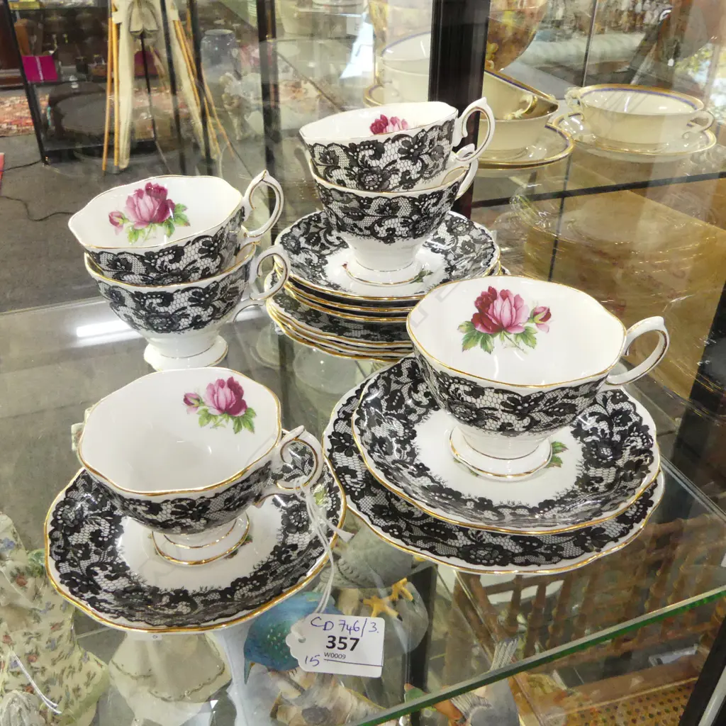 4 ROYAL DOULTON 'SENORITA' TRIOS + EXTRA CUP & SMALLER C/S... Image 1++