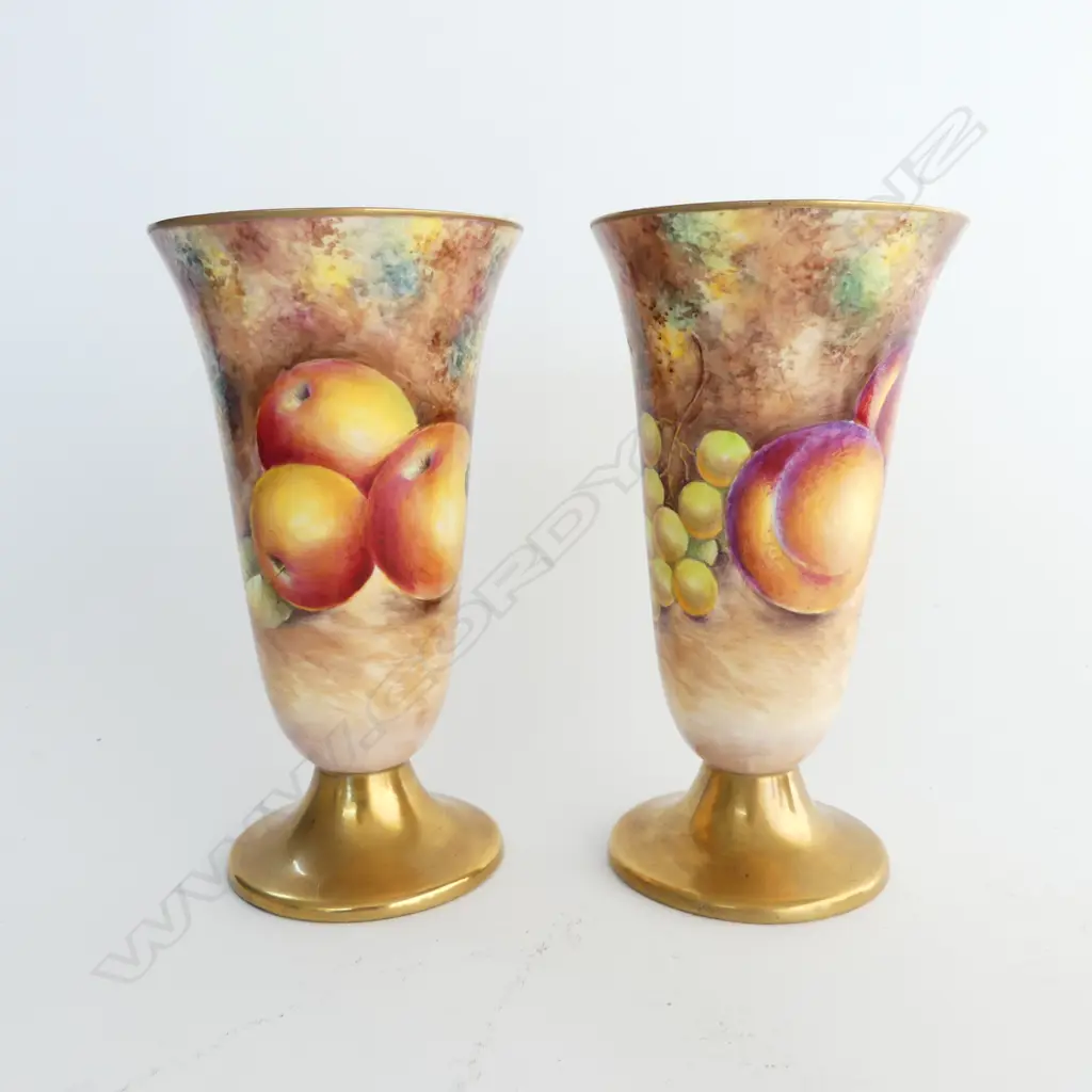 Pr of trumpet vases by Gerald Delaney Image 1++