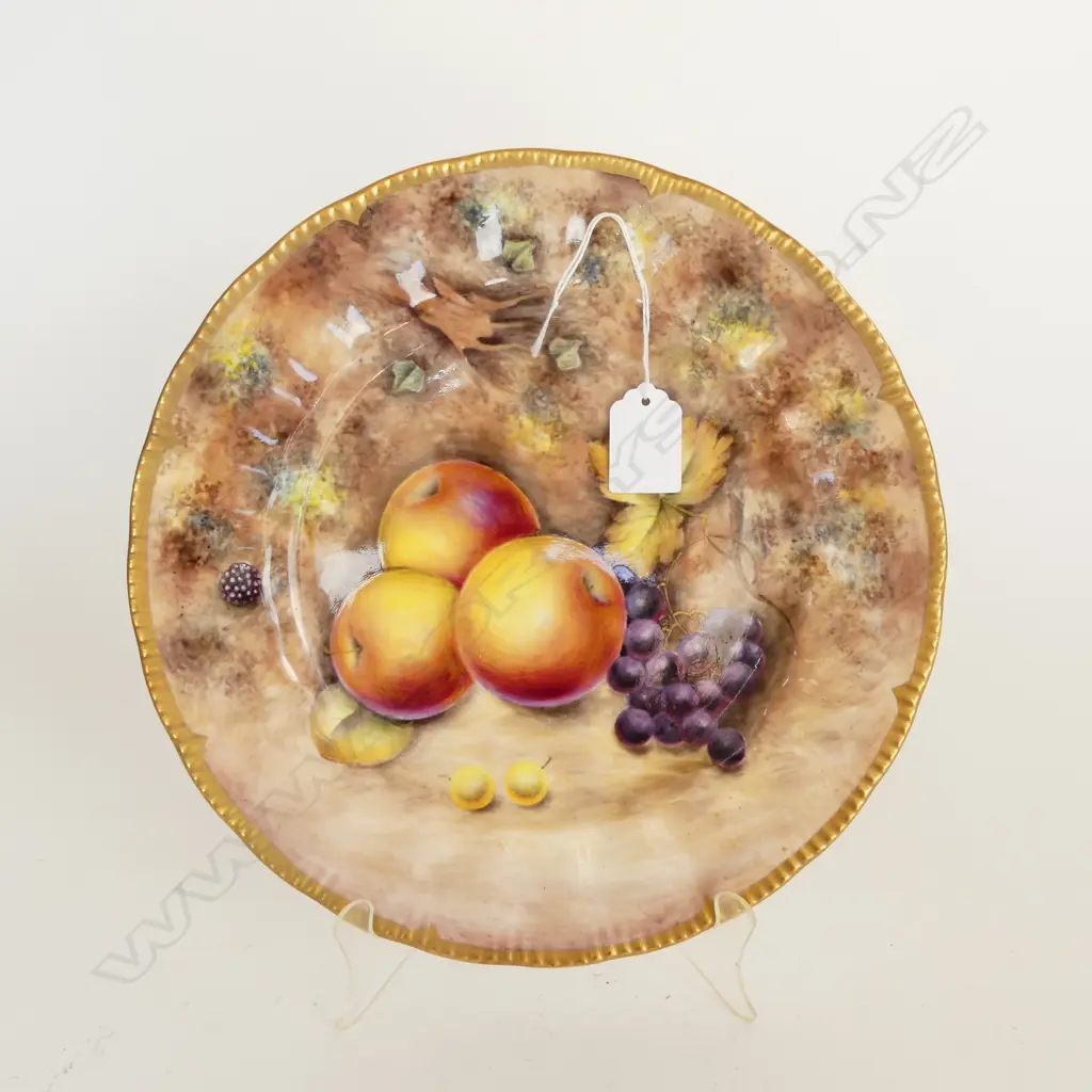 A fruit painted plate by Gerald Delaney Image 1++