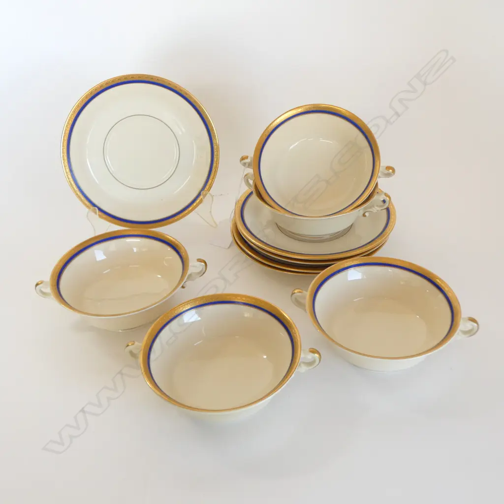 WAYNE OLD IVORY SYRACUSE CHINA SOUP BOWLS Image 1++