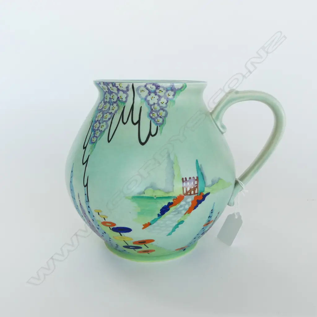 CARLTON WARE DECO ONE HANDLED VASE H175MM Image 1++