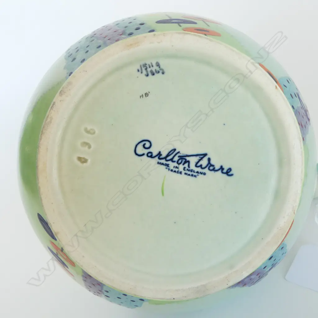 CARLTON WARE DECO ONE HANDLED VASE H175MM Image 1++