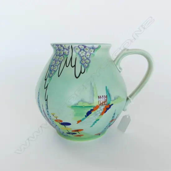 CARLTON WARE DECO ONE HANDLED VASE H175MM
