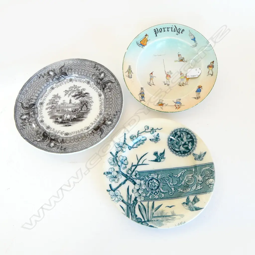 THREE VICTORIAN CABINET PLATES Image 1++