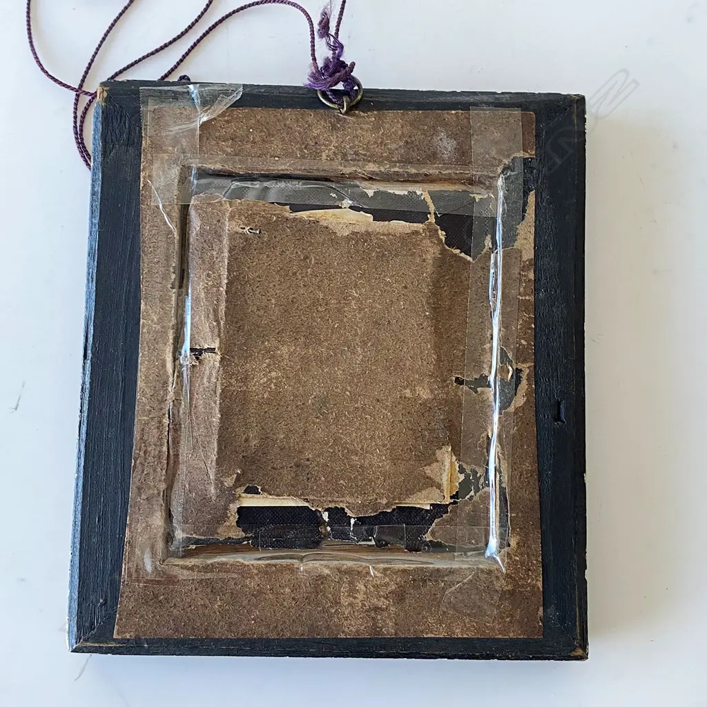 TWO ANTIQUE DAGUERREOTYPE PHOTOGRAPHS in ORNATE WOODEN FRAMES (both damaged) Image 1++