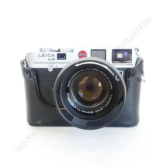 LEICA M6 RANGEFINDER FILM CAMERA W CANON LENS 50mm