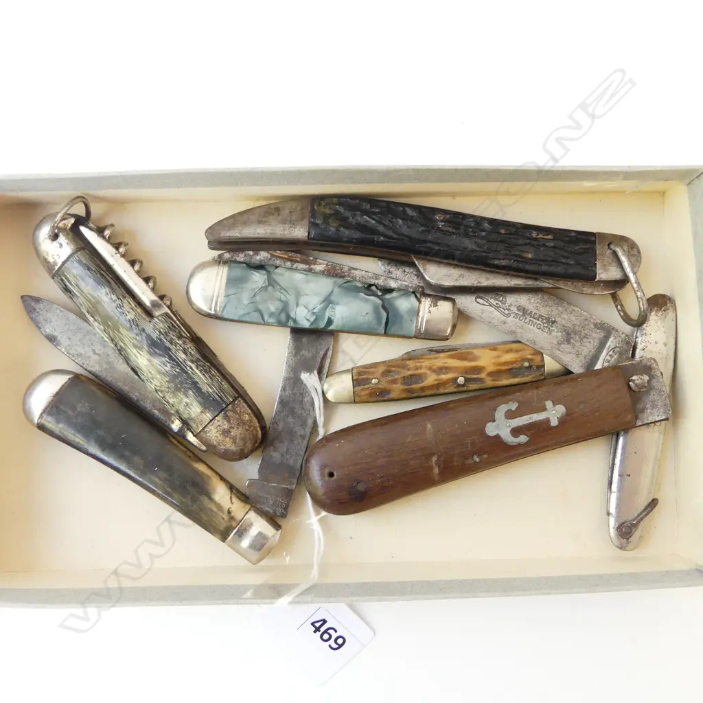 SEVEN POCKET KNIVES – PRIMA SOLINGEN, HORN HANDLES ETC  Image 1++