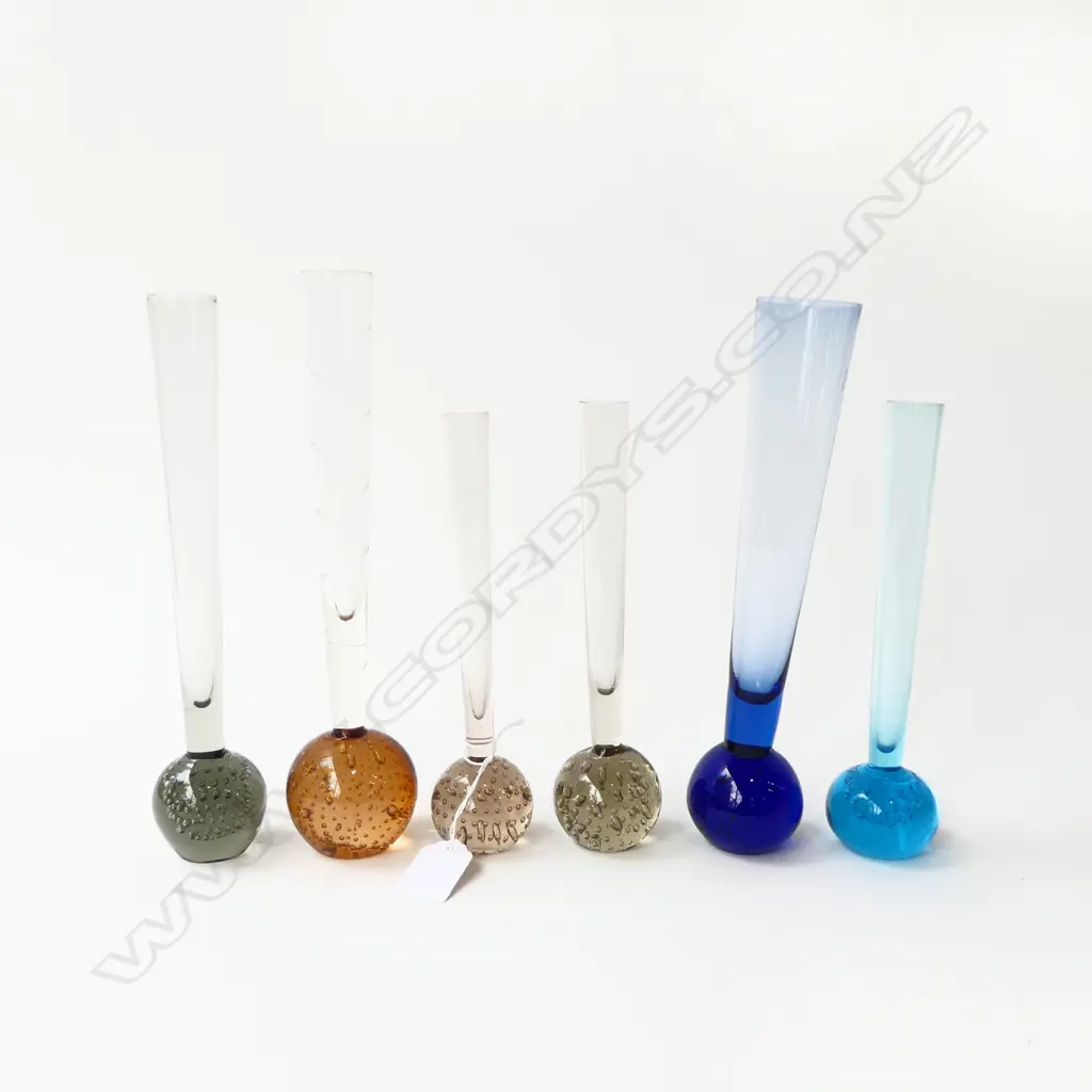 6 RETRO SCANDINAVIAN BUD VASES Image 1++