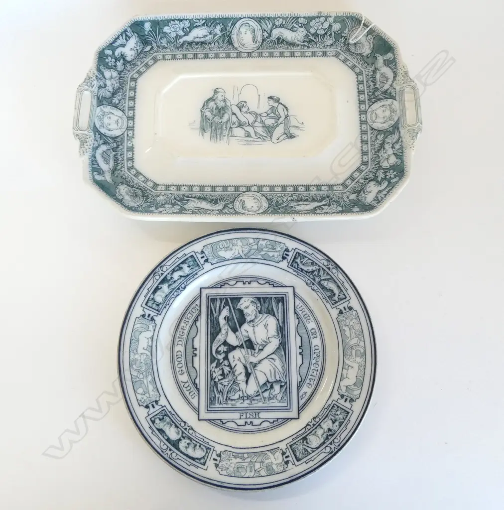 TWO VICTORIAN LITERARY PLATES Image 1++