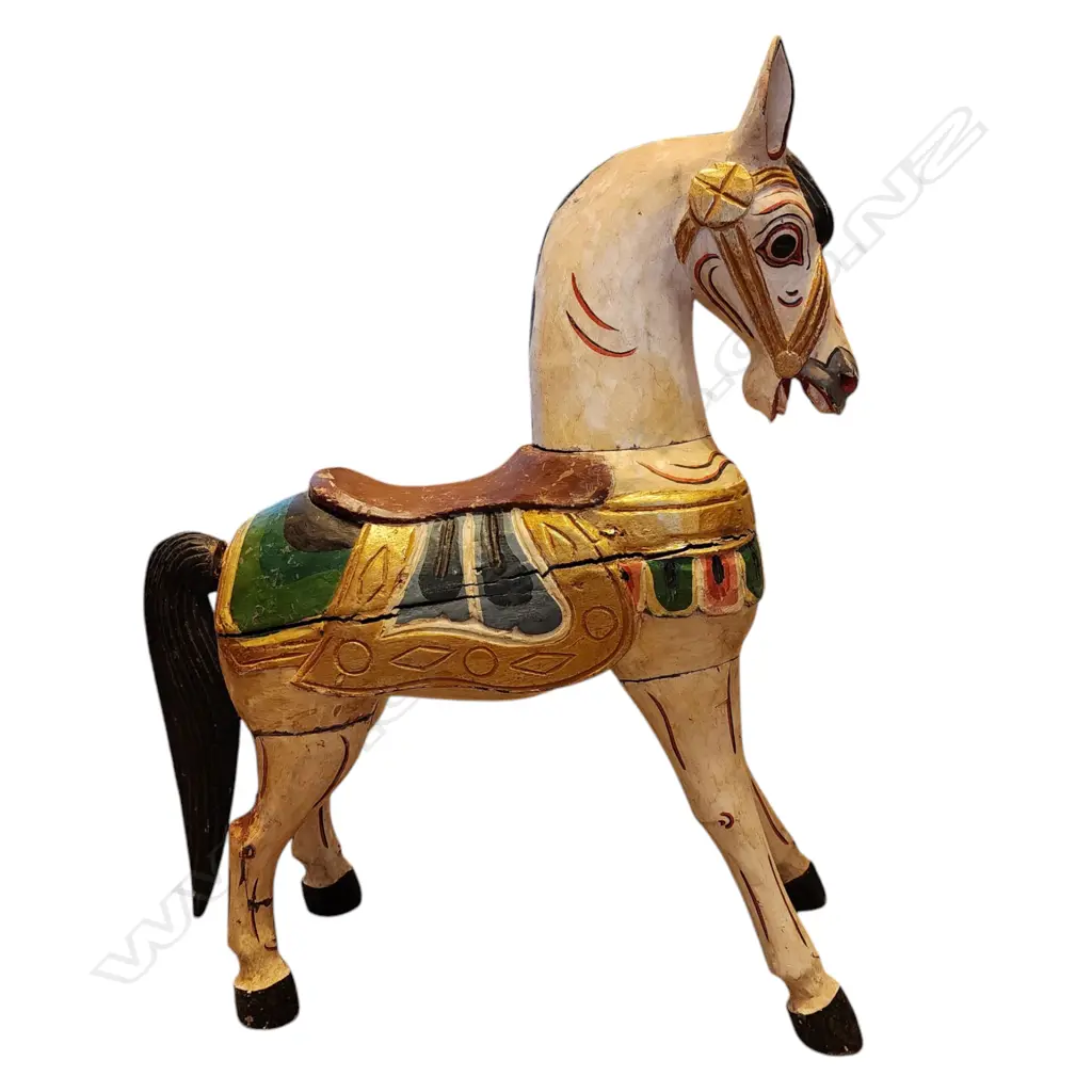 COLORFUL INDONESIAN/BALINESE HANDCRAFTED HORSE A/F- 610x470x140 mm Image 1++