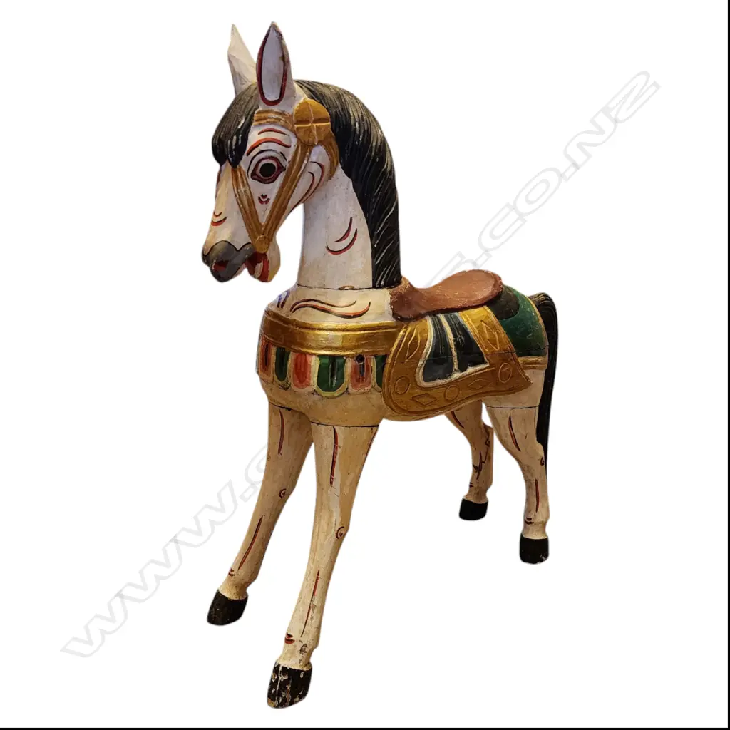 COLORFUL INDONESIAN/BALINESE HANDCRAFTED HORSE A/F- 610x470x140 mm Image 1++