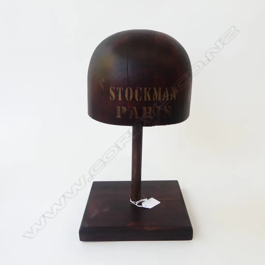 WOODEN HAT BLOCK 'STOCKMAN PARIS' STENCIL H.350mm Image 1++
