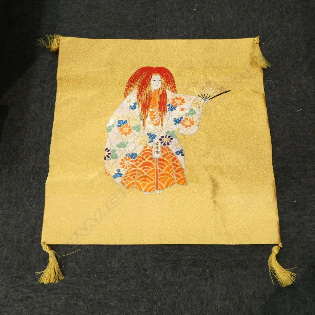 Silk Fukusa gift giving cloth in a paulownia wood box  Image 1++