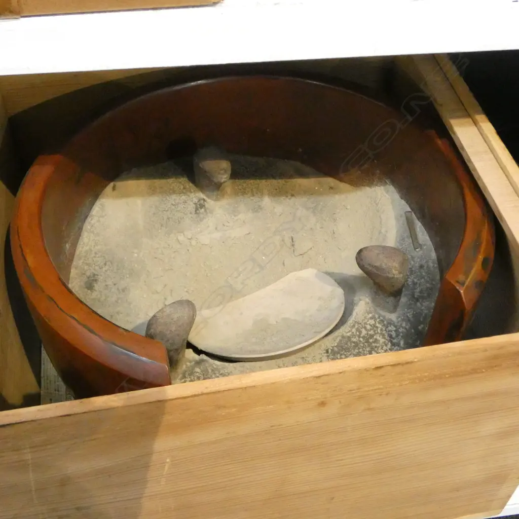 Old Japanese boxed copper Bronze ‘Kama’ firepit for heating water Image 1++