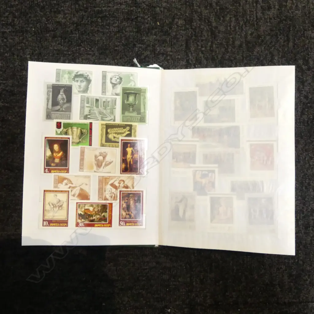 GREEN RUSSIAN STAMP ALBUM VG & MINT H.250mm Image 1++