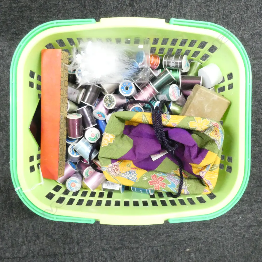 BOX OF JAPANESE COTTON REELS ETC Image 1++